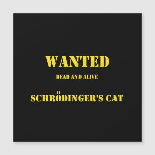Carte Magnétique Blague Quantique Drôle : Le Chat de Schrödinger en