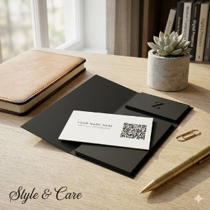 Carte Magnétique Blanche Classique avec QR et Titr