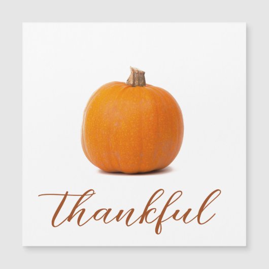 Carte magnétique blanche orange Citrouille (Devant)