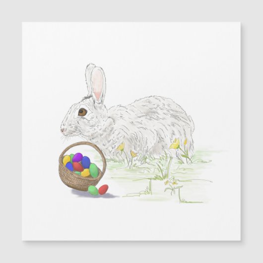 Carte Magnétique Bleu de Pâques (Devant)