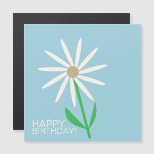 Carte Magnétique Bleu-Vert Joyeux voeux d'anniversaire avec marguer