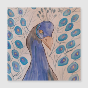 Carte magnétique bleue Peacock