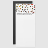 Carte Magnétique Bloc-notes magnétique papillon (Devant / Derrière)