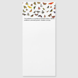 Carte Magnétique Bloc-notes magnétique papillon