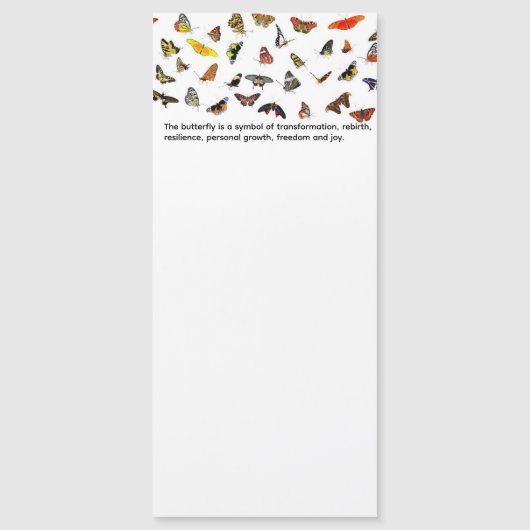 Carte Magnétique Bloc-notes magnétique papillon (Devant)