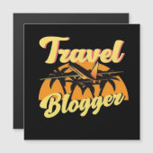 Carte Magnétique Blogueuse de voyage (Devant / Derrière)
