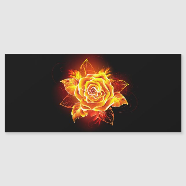 Carte Magnétique Blooming Fire Rose (Devant)