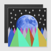 Carte magnétique Blue Moon (Devant / Derrière)