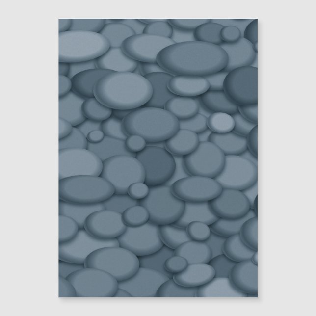 Carte Magnétique Blue River Rock Pebles Art (Devant)