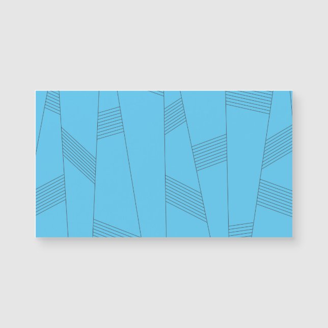 Carte Magnétique Blue, simple, elegant, abstract line pattern (Devant)