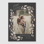 Carte Magnétique Boho Fleur sauvage Arch Photo Noël (Devant)