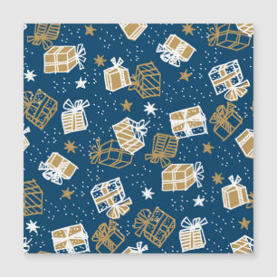 Carte Magnétique Boîtes Cadeaux de Vacances d'Hiver Motif