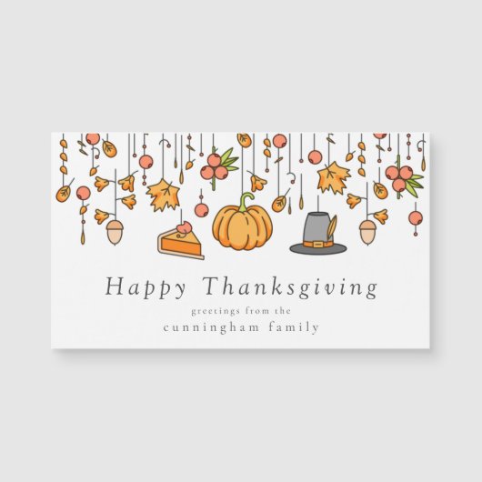 Carte Magnétique Bon thanksgiving Moderne Simple Chic (Devant)