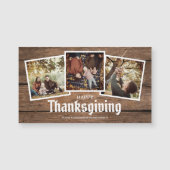 Carte Magnétique Bon thanksgiving Pays Rustique Famille Photo (Devant)