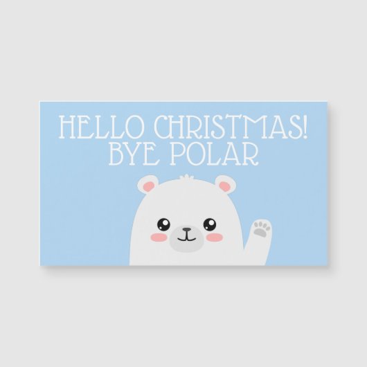 Carte Magnétique Bonjour Noël (Devant)