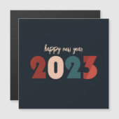 Carte Magnétique Bonne nouvelle année 2023 texte (Devant / Derrière)