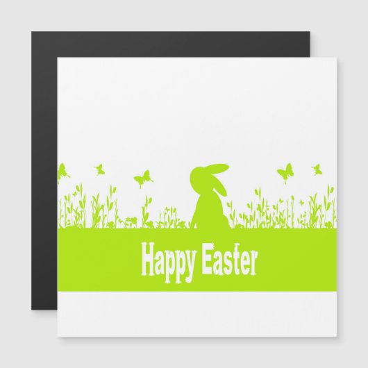 Carte Magnétique Bonne Pâques, (Devant / Derrière)