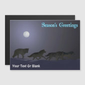 Carte Magnétique Bonnes Fêtes - Pack Wolf (Devant / Derrière)