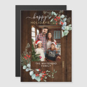 Carte magnétique Botanique Rustique Dark Wood Holi (Devant / Derrière)