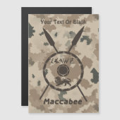 Carte Magnétique Bouclier Maccabee du désert et oreilles (Devant / Derrière)