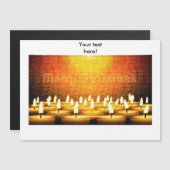 Carte Magnétique Bougies brûlantes - Joyeux Noël (Devant / Derrière)