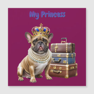 Carte Magnétique Bouledogue français Princess French Bulldog
