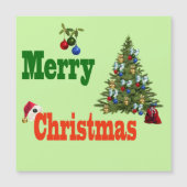 Carte Magnétique Boules De Pelouse Arbre De Noël Et Stocker, (Devant)