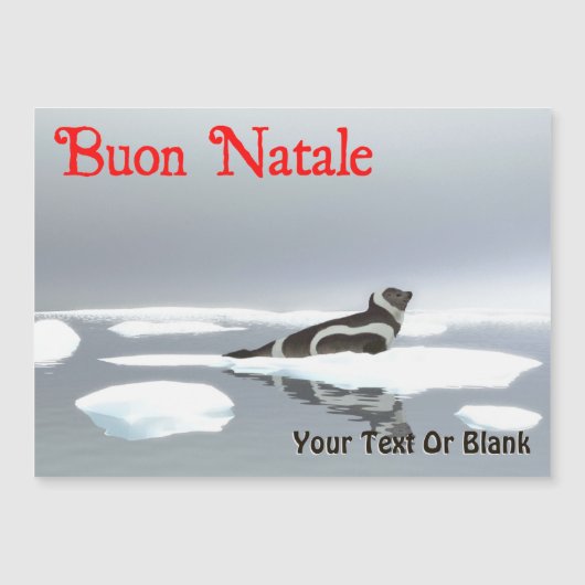 Carte Magnétique Bouon Natale - Sceau de ruban (Devant)