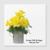 Carte Magnétique Bouquet Daffodique Avec Citation (Devant)