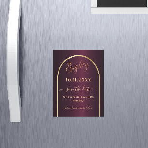 Carte Magnétique Bourgogne 80e anniversaire Enregistrer l'aimant Da