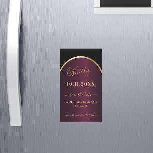 Carte Magnétique Bourgogne noire 90e anniversaire Enregistrer l'aim