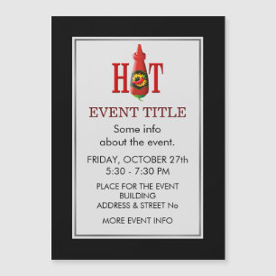 Carte Magnétique Bouteille de sauce chaude