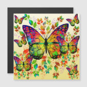 CARTE MAGNÉTIQUE BOUTEILLES DE PRINTEMPS NATURE COLORÉE (Devant / Derrière)