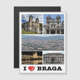 Carte Magnétique Braga - I Love - Portugal -