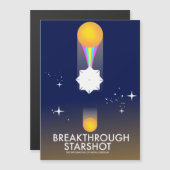 Carte Magnétique Breakthrough Starshot Rétro Art Spatial (Devant / Derrière)