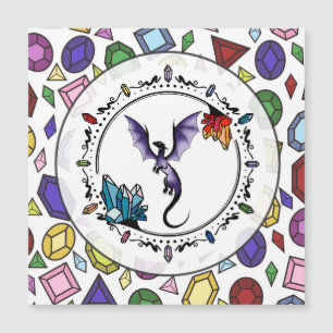 Carte Magnétique Bright Imaginaire Gemstone Elegant Amethyst Dragon
