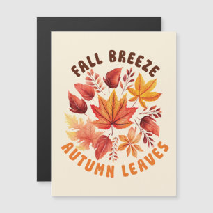 Carte Magnétique Brise D'Automne, Feuilles D'Automne - Charbon D'Au