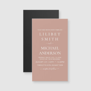 Carte Magnétique BUDGET Terracotta Monochrome Mariage