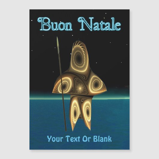 Carte Magnétique Buon Natale - Fractal Inuit Hunter (Devant)