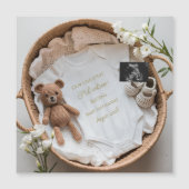 Carte Magnétique Cadeau d'annonce de grossesse pour la révélation d (Devant)