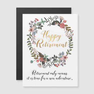 Carte Magnétique Cadeau de Félicitations pour une Bonne Retraite