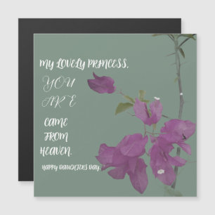 CARTE MAGNÉTIQUE CADEAU DE FLEURS POUR LA FÊTE DES FILLES