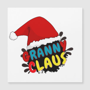 Carte Magnétique Cadeau de Noël de Mamie Noël