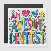 Carte Magnétique Cadeau de remerciement pour dentiste  (Devant / Derrière)