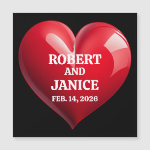 Carte Magnétique Cadeau de Saint-Valentin personnalisé cœur