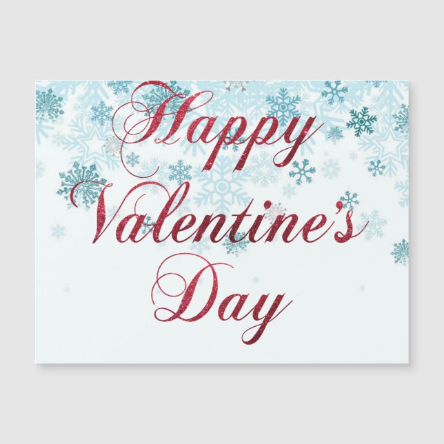 Carte magnétique cadeau Heureuse Sainte-Valentin 2 (Devant)