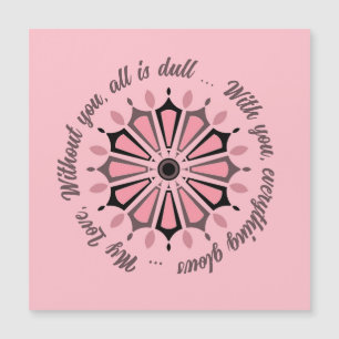 CARTE MAGNÉTIQUE CADEAU MODERNE DE FLEURS COLORÉ FILLE SOEUR MOM