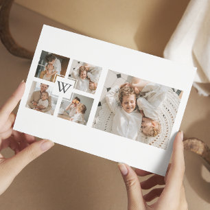 Carte Magnétique Cadeau Photo Minimaliste Tendance Pères Collage Pa