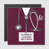 Carte Magnétique Cadeaux d'appréciation pour infirmières (Devant / Derrière)