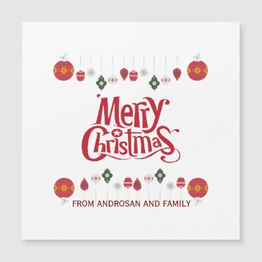 Carte Magnétique Cadeaux personnalisés de Noël (Devant)